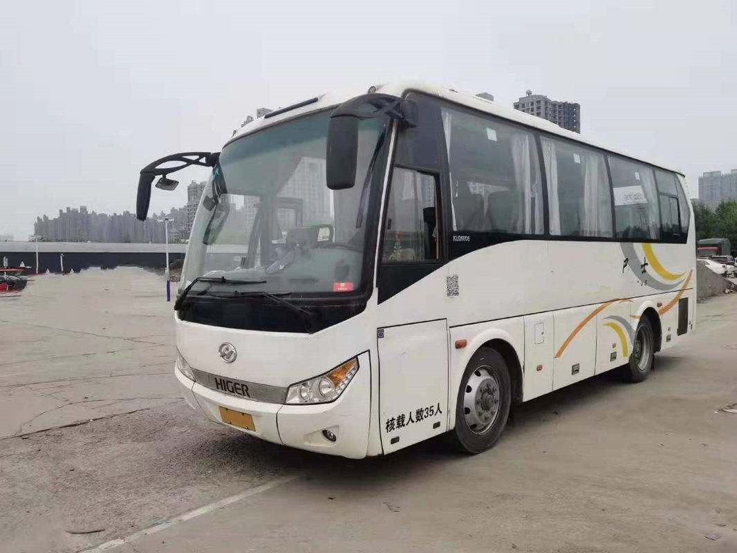 مستعمل Higer Bus KLQ6808 35 مقعدًا Yuchai محرك خلفي 140kw مستعمل حافلة حافلة الهيكل الصلب كيلومتر منخفض