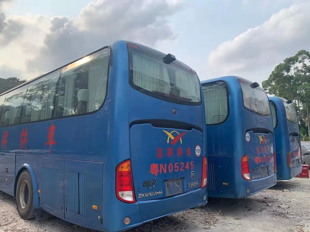 41 مقعدًا تستخدم Yutong ZK6107 Bus Used Coach Bus 2013 Year 100km / H Steering LHD NO حادث