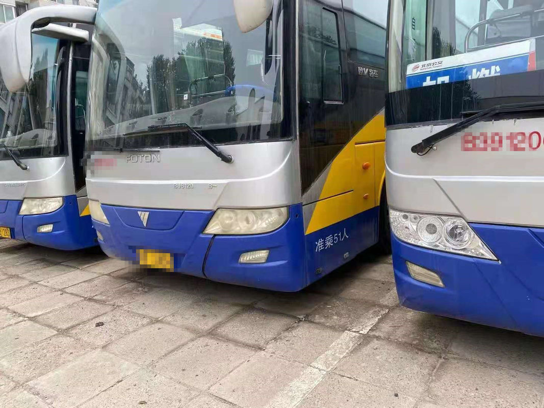2011 سنة 51 مقاعد مستعملة Foton Bus BJ6120 حافلة سياحية مستعملة مقاعد جديدة وقود ديزل LHD في حالة جيدة