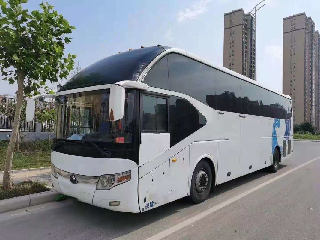تستخدم Yutong Bus 55 مقعدًا Weichai Rear Engine حافلة مستعملة ZK6127 هيكل فولاذي بباب واحد
