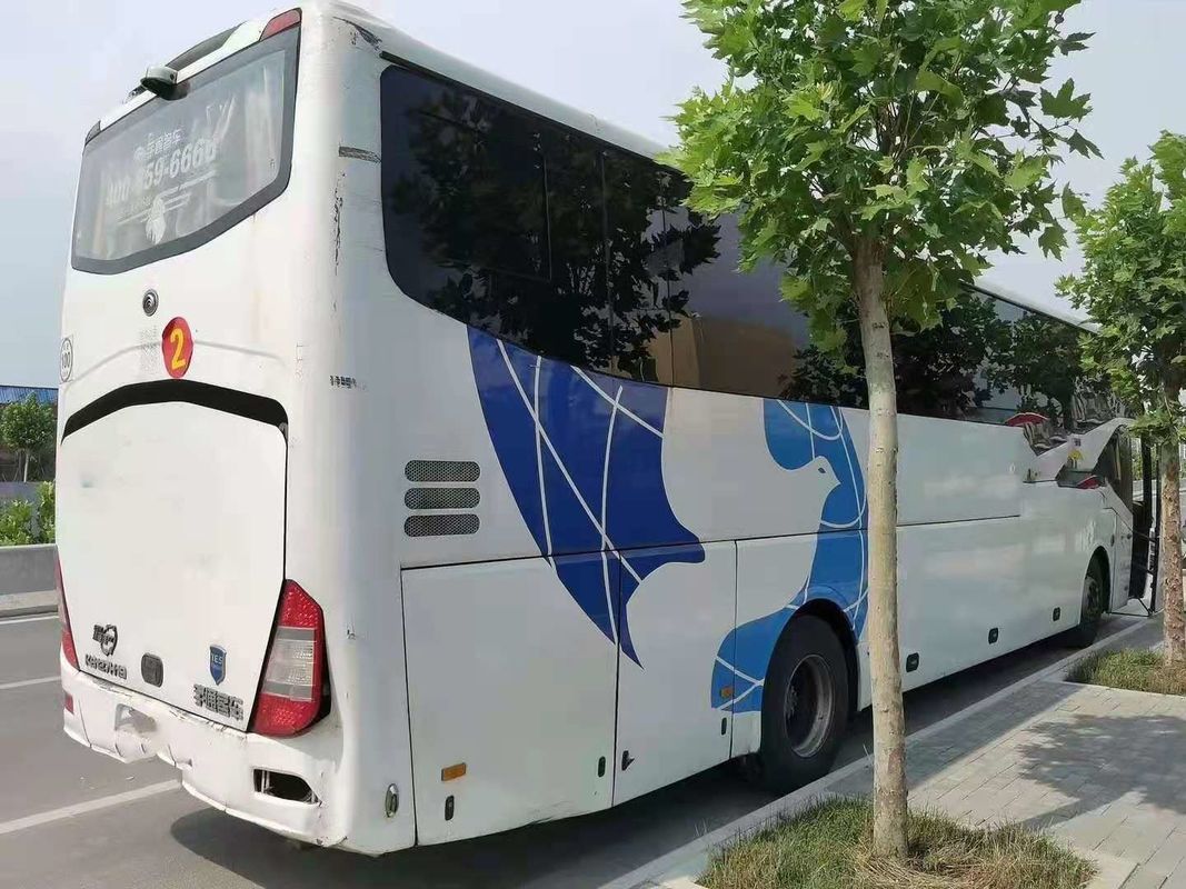 تستخدم Yutong Bus 55 مقعدًا Weichai Rear Engine حافلة مستعملة ZK6127 هيكل فولاذي بباب واحد