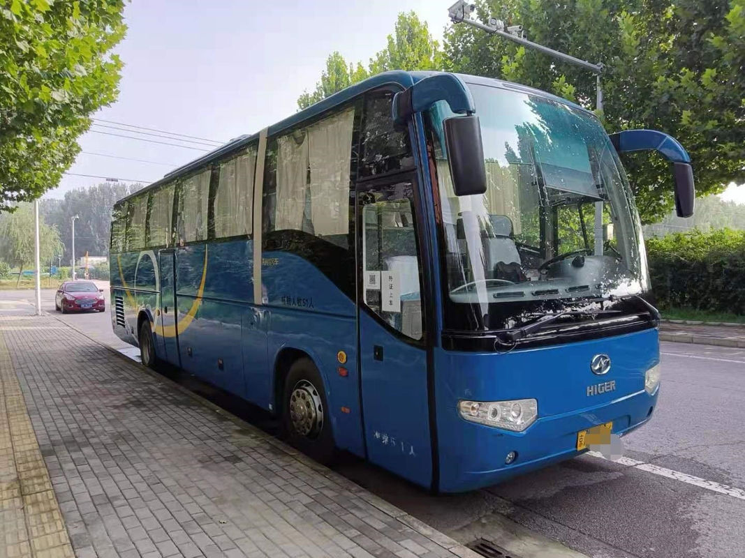مستعملة Higer Bus Coach Airbag الشاسيه للمدرب السياحي Dingle Door مع AC / TV 51seats