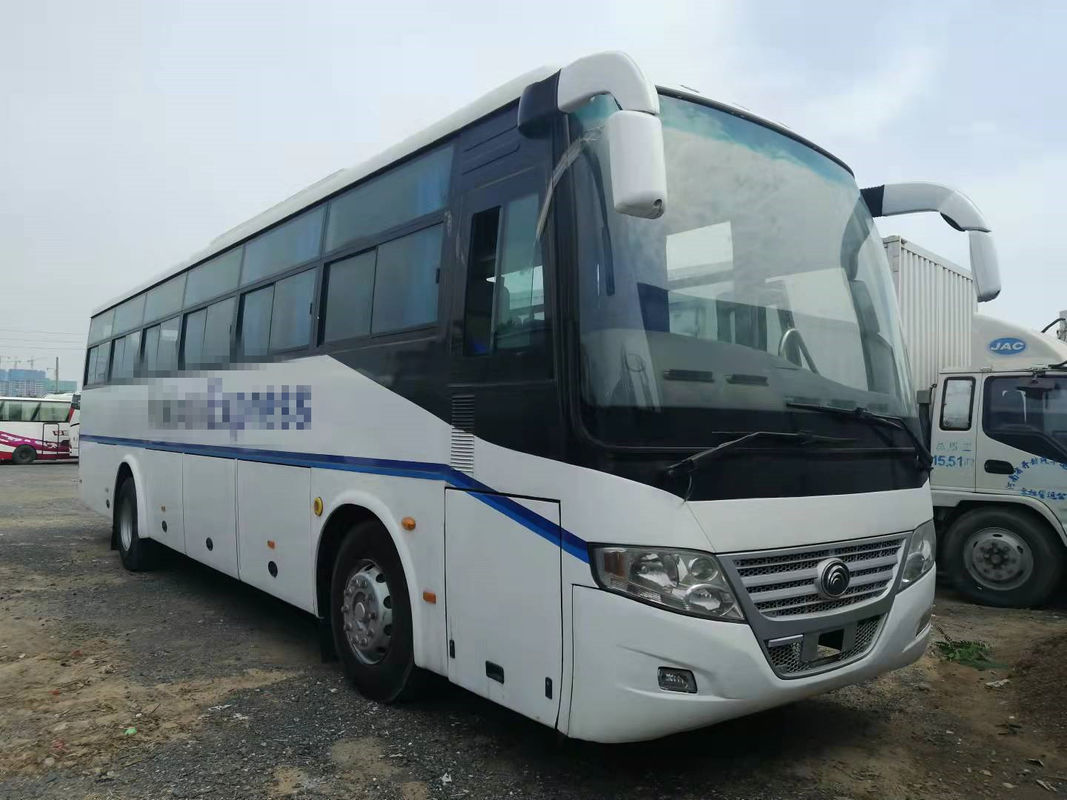 54 مقعدًا 2014 سنة محرك أمامي للحافلة مستعملة RHD سائق التوجيه تستخدم Yutong Bus ZK6112D بدون حوادث