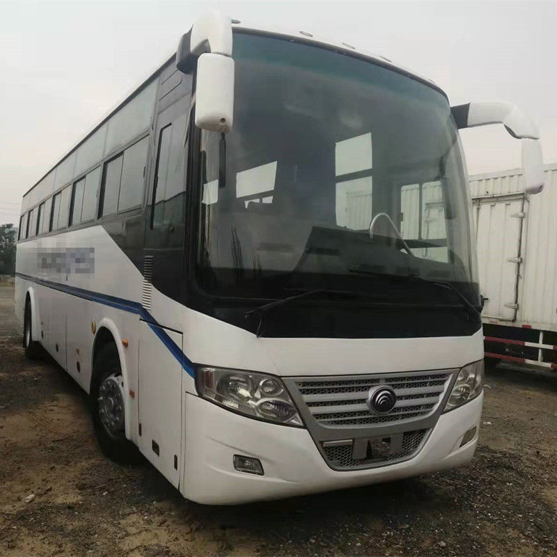 54 مقعدًا 2014 سنة محرك أمامي للحافلة مستعملة RHD سائق التوجيه تستخدم Yutong Bus ZK6112D بدون حوادث