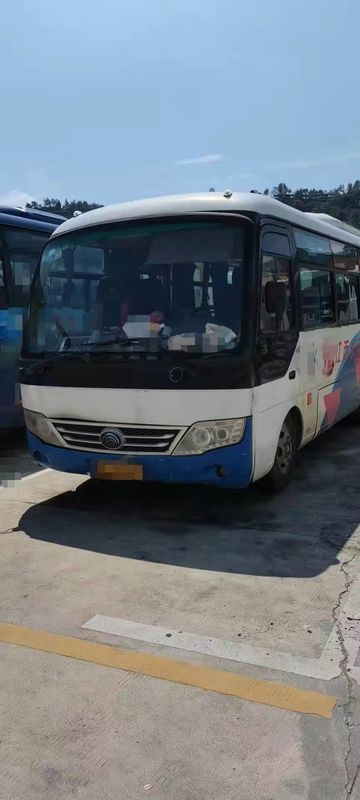 2014 سنة 28 مقاعد حافلة مستعملة حافلة Yutong ZK6729 مع محرك ديزل للسياحة