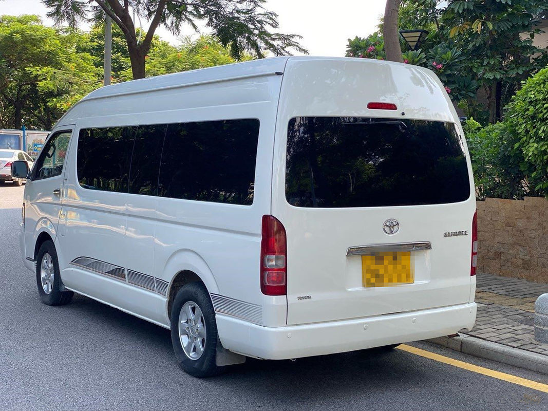 High Roof 2005 Year 13 Seats Gasoline مستعمل Toyota Hiace مستعمل Mini Bus ناقل حركة أوتوماتيكي