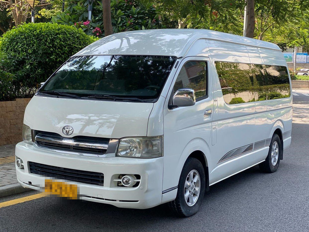High Roof 2005 Year 13 Seats Gasoline مستعمل Toyota Hiace مستعمل Mini Bus ناقل حركة أوتوماتيكي