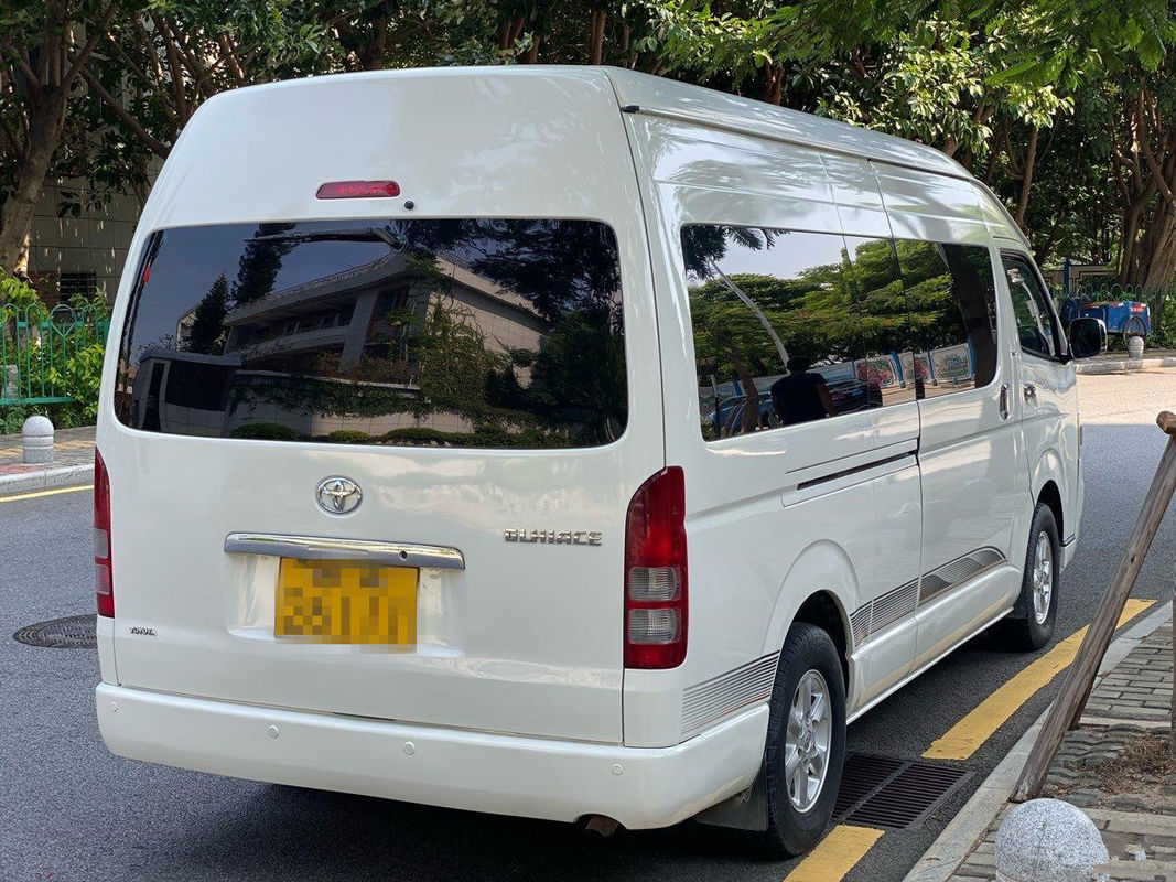 High Roof 2005 Year 13 Seats Gasoline مستعمل Toyota Hiace مستعمل Mini Bus ناقل حركة أوتوماتيكي
