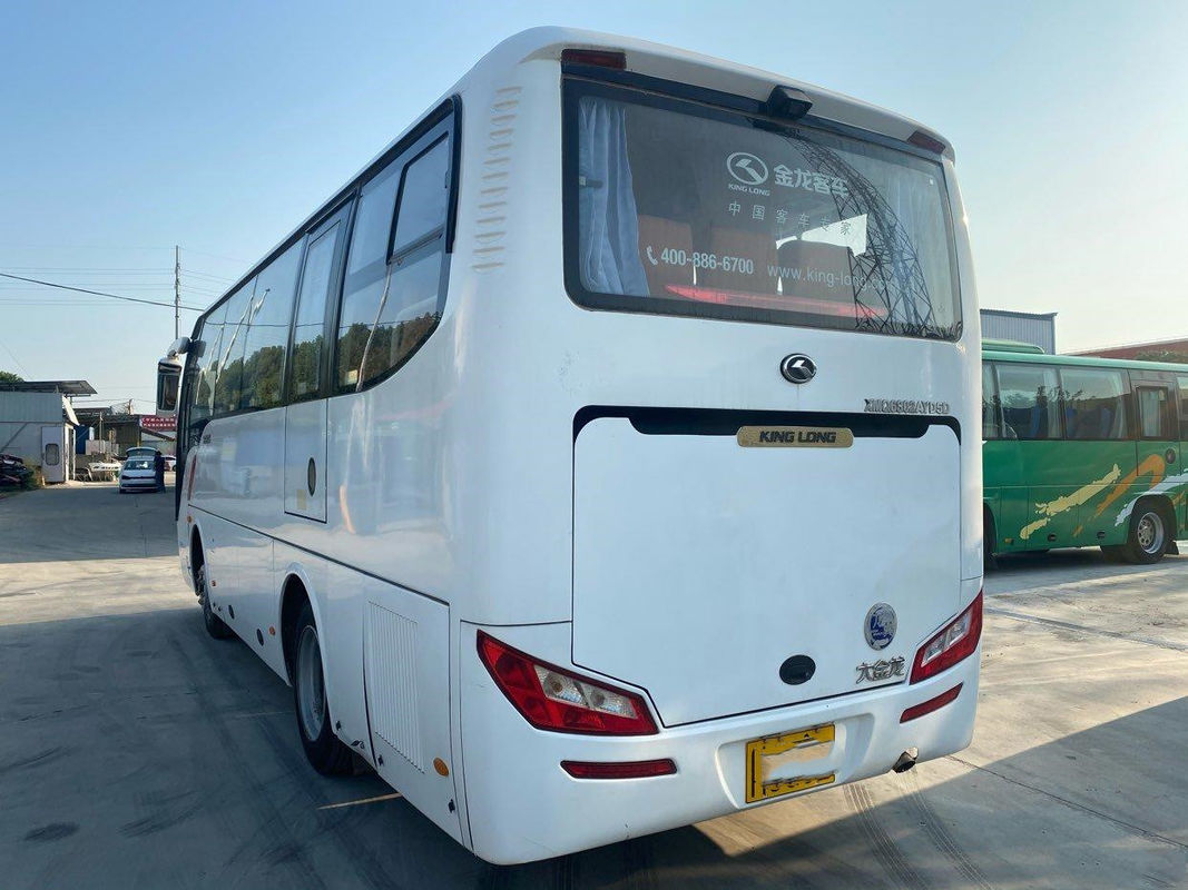 حافلة سياحية مستعملة Kinglong XMQ6802 حافلة مستعملة 34 مقعدًا Yuchai Engine Euro 5 هيكل فولاذي عالي الجودة
