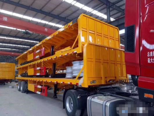 الثقيلة مسطحة 13m منخفضة السرير نصف مقطورة لاستخدام حاوية المصنع
