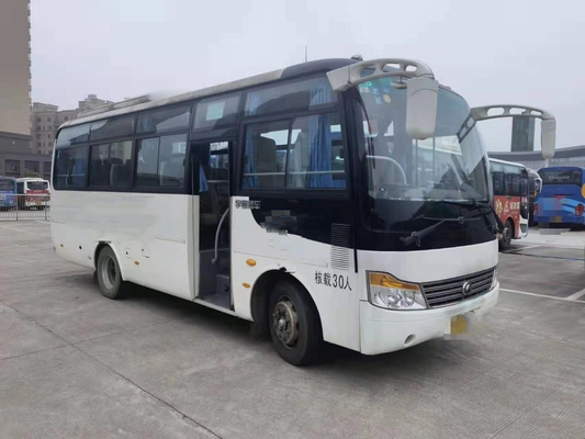 ZK6752D1 تستخدم ميني Yutong Front Engine Coach Bus 30 Seat Right Hand Driver Passenger Bus