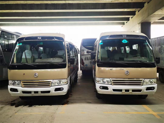 22 مقعدًا Golden Dragon تستخدم حافلة صغيرة حافلة صغيرة Yuchai 90kw 2015-2017 محرك ديزل