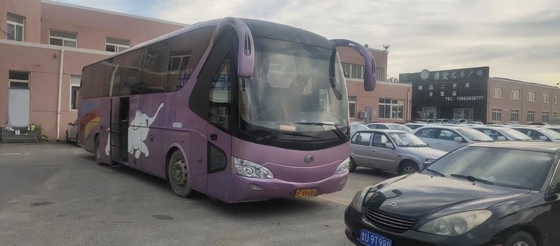 2012 سنة 53 مقعدًا حافلة حافلات مستعملة Yutong ZK6129HD مع باب مزدوج لمحرك الديزل Cummins