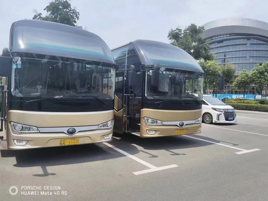 2018 سنة 54 مقعدًا تستخدم Yutong Bus ZK6128 Coach Bus Diesel Engine Airbag Suspension