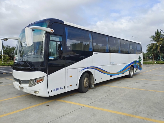 55 مقعدًا باصات اليد الثانية Yutong Brand Transport Bus لمدرب محرك الديزل الخلفي لأفريقيا