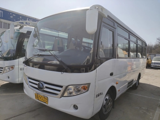 تستخدم حافلة قصيرة قابلة للطي باب 26 مقعدًا محرك أمامي نافذة منزلقة 7 أمتار مستعملة Young Tong Bus ZK6720D