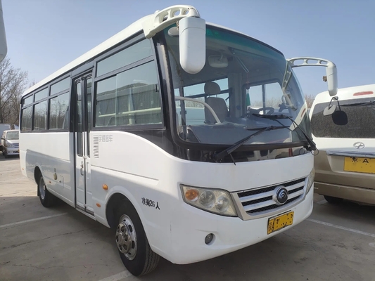 تستخدم حافلة قصيرة قابلة للطي باب 26 مقعدًا محرك أمامي نافذة منزلقة 7 أمتار مستعملة Young Tong Bus ZK6720D