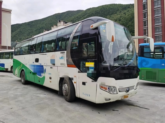 حافلة حافلة مستعملة 43 مقعدًا EURO IV وسادة هوائية تعليق محرك Yuchai 310hp اليد الثانية Yutong Bus ZK6110 LHD / RHD