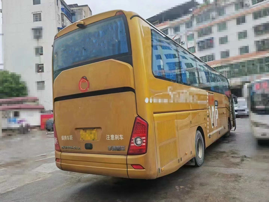 حافلة اليد الثانية قطعتين من الزجاج الأمامي 39 مقعدًا محرك Weichai 12 مترًا Usd Yutong Bus ZK 6122