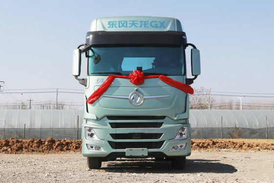 شاحنة رأس الجرار إيتون 12th Gear Dongfeng GX 4 * 2 كتلة الجر 35 طن 480 حصان شاحنة ثقيلة