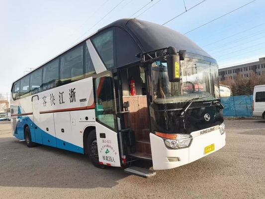 الحافلة المستخدمة من يد ثانية كينغلونغ مدرب 39 مقعد XMQ6129 مجموعة فاخرة نقل الركاب A / C