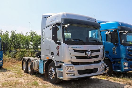 رأس الجرار المستخدم محرك كومينز 6x4 وحدة الجرار فوتون أومان الفضة اليورو 6 انبعاثات النقل لمسافات طويلة