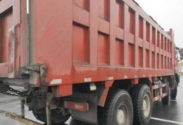 385HP أحمر اللون تستخدم الشاحنات الثقيلة ، شاحنة قلابة الديزل المستعملة