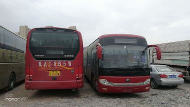 الأحمر Yutong المستخدمة كوستر حافلة ZK6121HQ3Z 68 مقعد RHD دعم ديزل A / C بابين