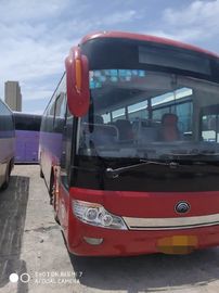 الأحمر ديزل LHD تستخدم الحافلات Yutong 68 مقاعد مع ناقل حركة يدوي