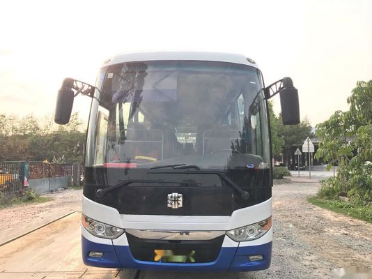 مركبة كهربائية هجينة بالزيت والكهرباء WP Engine 155kw أبواب مزدوجة مقعد جلدي مستعملة حافلة Zhongtong LCK6101 47 مقاعد