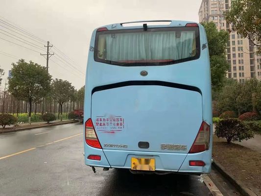 حافلة سياحية مستعملة Yutong ماركة ZK6117 65 مقعدًا Yuchai محرك خلفي 120 كم / ساعة باب واحد حافلات ركاب مستعملة مقود يسار