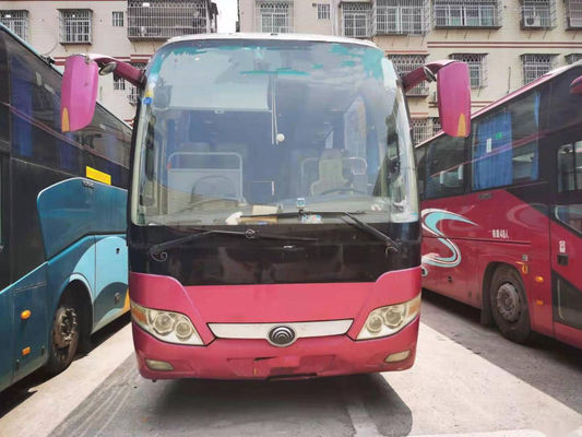 حافلة سياحية مستعملة Yutong موديل ZK6110 47 مقعدًا أبواب مزدوجة محرك Yuchai Euro III تعبئة عارية للتوجيه الأيسر