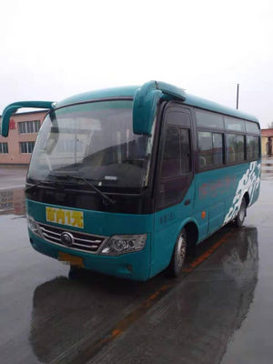حافلة صغيرة مستعملة Yutong ZK6609D 19 مقعدًا ديزل محرك أمامي الهيكل الصلب Euro V محرك اليد اليسرى حافلة ركاب مستعملة