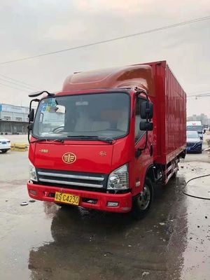 تستخدم FAW Van Cargo Truck 140HP 5.2M سعة كبيرة 4x2 مستعملة 2018 سنة
