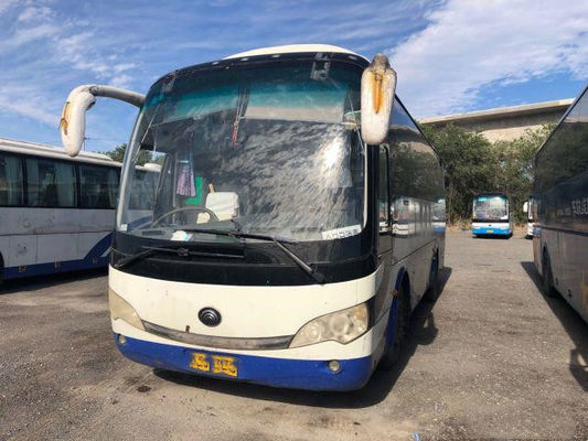 حافلة سياحية مستعملة ZK6908 38 مقعدًا مقودًا يسارًا Yuchai محرك خلفي Euro III هيكل فولاذي مستعمل Yutong حافلة