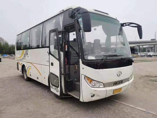 مستعمل Higer Bus KLQ6808 35 مقعدًا Yuchai محرك خلفي 140kw مستعمل حافلة حافلة الهيكل الصلب كيلومتر منخفض