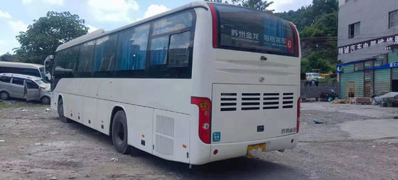 حافلة حافلات مستعملة موديل KLQ6129 حافلة Higer مستعملة 53 مقعدًا حافلة ركاب جيدة أبواب مزدوجة هيكل فولاذي كيلومتر منخفض