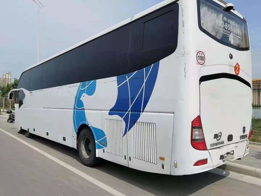 تستخدم Yutong Bus 55 مقعدًا Weichai Rear Engine حافلة مستعملة ZK6127 هيكل فولاذي بباب واحد