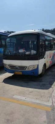حافلة صغيرة مستعملة للبيع 19 مقعدًا حافلة قصيرة للعام الجديد للبيع بالقرب مني تستخدم حافلة Yutong ZK6729D Front Engine Coach