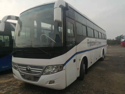 54 مقعدًا 2014 سنة محرك أمامي للحافلة مستعملة RHD سائق التوجيه تستخدم Yutong Bus ZK6112D بدون حوادث