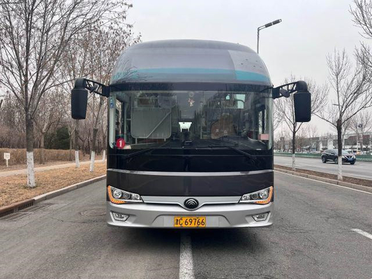 Yutong حافلة ركاب مستعملة 56 مقعدًا 2 + 2 محرك وضع التخطيط 294kW