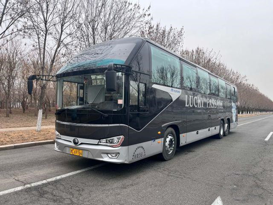 Yutong حافلة ركاب مستعملة 56 مقعدًا 2 + 2 محرك وضع التخطيط 294kW