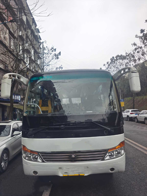 العلامة التجارية Yutong المستخدمة ZK6761 في عام 2017 تستخدم الحافلات العامة البيضاء LHD الديزل محرك Yuchai EURO V 29 مقاعد الحافلات