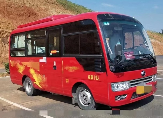 2017 سنة 19 مقاعد مستعملة Yutong Bus موديل ZK6609D حافلة صغيرة محرك اليد اليسرى محرك أمامي 2 المحور