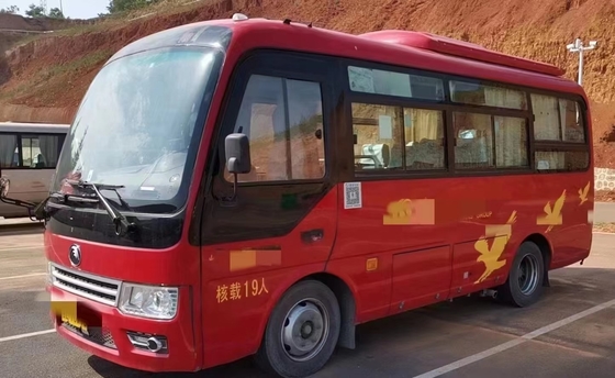 2017 سنة 19 مقاعد مستعملة Yutong Bus موديل ZK6609D حافلة صغيرة محرك اليد اليسرى محرك أمامي 2 المحور